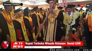 Rapat Terbuka Wisuda Ratusan USN, Rektor Meminta Tanah Baula Kembalikan
