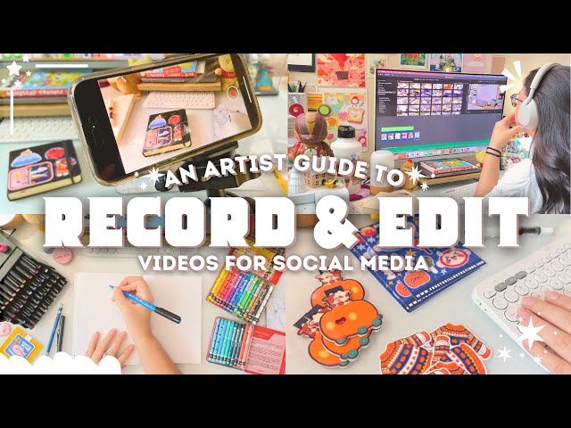 How I Record and Edit Videos for Social Media As An Artist u0026 Small Biz Owner class=