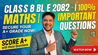 BLE Class 8 Maths 2082 | class 8 ble math model question solve 2082 | Important Math Question