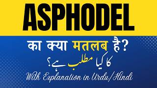 Asphodel Meaning in Hindi |Aspodel Ka Kya Matlab Hota Hai' Hindi/Urdu Explanation Included