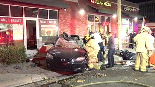 High-Speed Crash Traps Man In Santa Ana