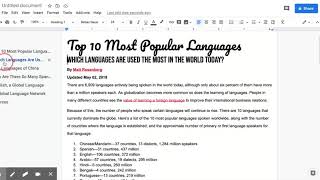 Google Docs: Document Outline