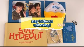 unboxing STAY HIDEOUT: stray kids fanclub 4th generation
