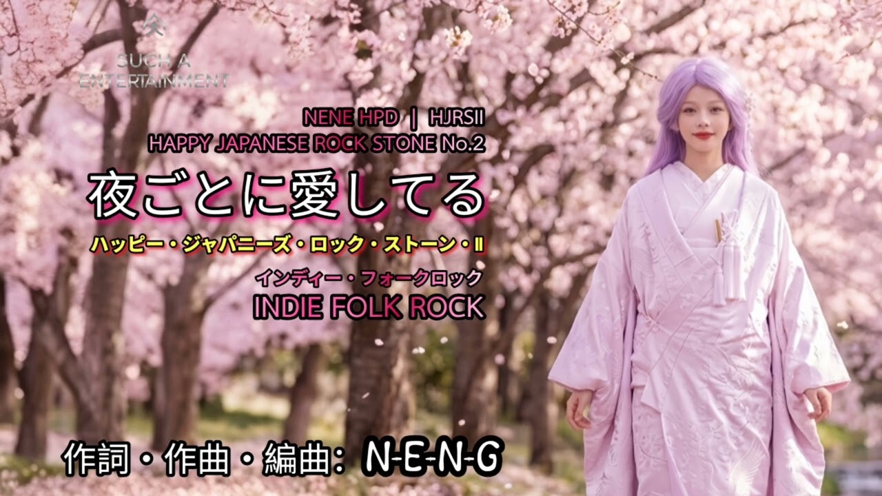 NENE HPD | HJRS - 夜ごとに愛してる (AUDIO OFFICIAL) | Happy Japanese Rock Stone No.2