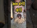 bow drill wood on bamboo, the traditional art of starting a fire #firemaking #bushcraft #survival