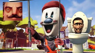 Hello Neighbor - New Neighbor Ice Scream 5 Big Mini Rod Cleaner Act 2 Door Gameplay Walkthrough