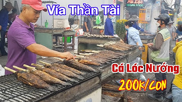 cận cảnh hàng ngàn con cá lóc nướng mía cho ngày vía thần tài ở sài gòn #calocnuong