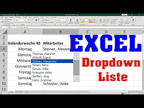 Video: So Erstellen Sie Eine Dropdown-Liste In Excel