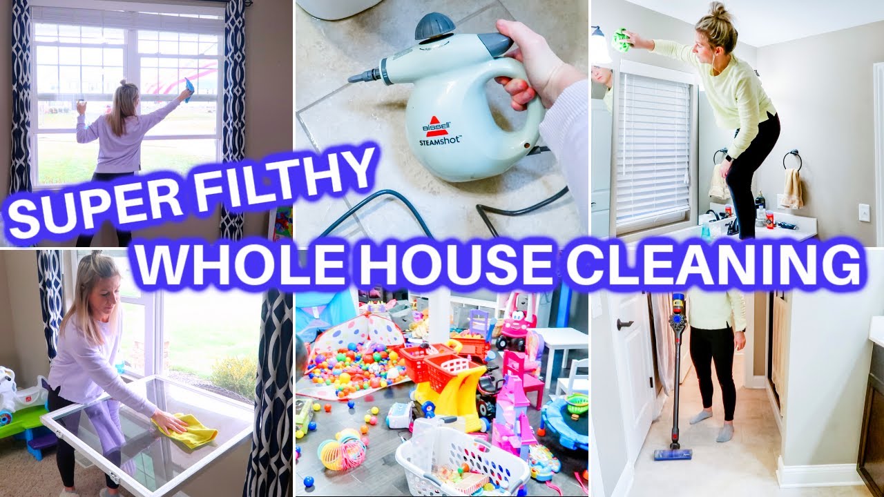 *FILTHY* EXTREME WHOLE HOUSE CLEAN WITH ME | ALL DAY SPEED CLEANING MOTIVATION | CLEANING ROUTINE