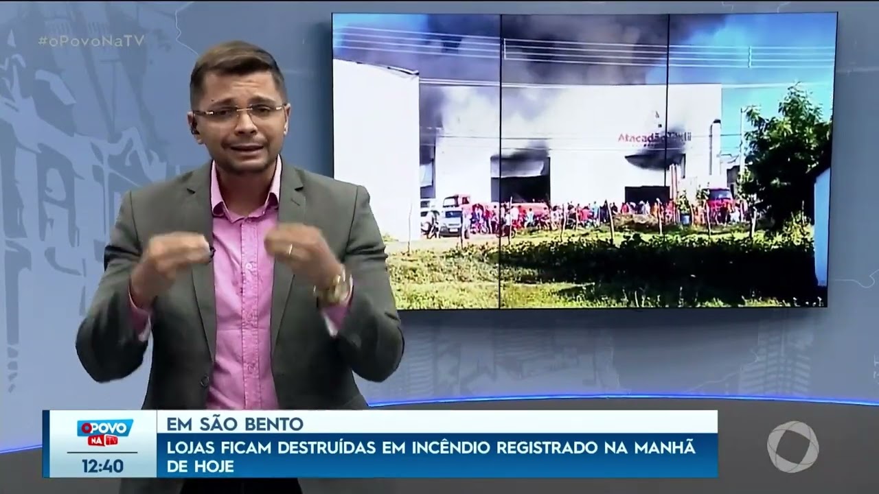 Em São Bento: lojas ficam destruídas em incêndio registrado na manhã de hoje - O Povo na TV