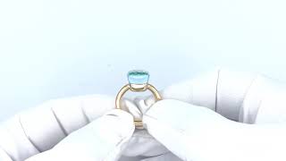 Vidéo: Bague Pomellato Nudo ornée d'une topaze bleue de 2020. Taille 51.