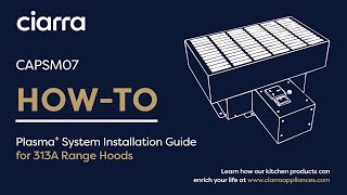 Plasma System Installation Guide For Professional Series Range Hood 313A