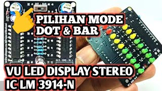 Cara pasang VU LED display stereo LM 3914-N