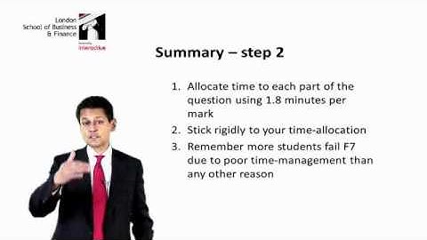 LSBF ACCA 10 STEPS TO PASS F7: STEP 2
