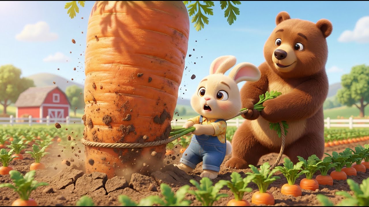 BIGGEST Carrot EVER! Can They Pull It Out?! 😱🐰🐻