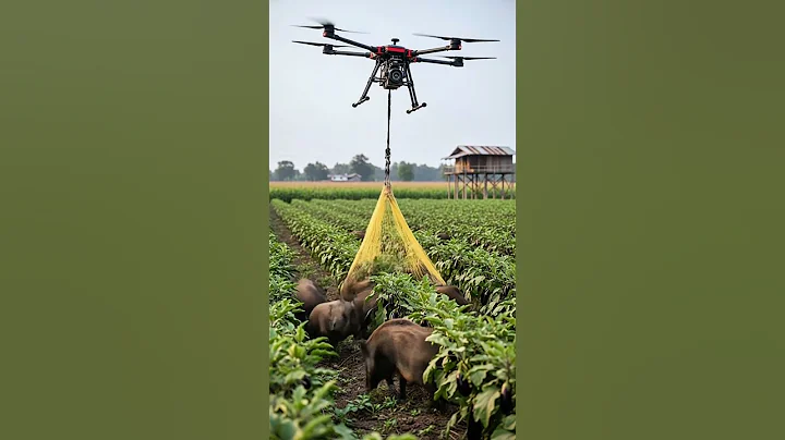 Advanced Drone Ambushes Wild Boars in Farmer's Field!