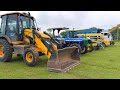 Jcb 3dx loading Mud in TATA Tippers Tractors Swaraj 855Fe New Holland 3630 Tractor jcb Thar Trucks