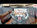 Airbrush macan cup mobil