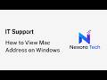 How to Find Your MAC Address in Windows | IT Department Guide