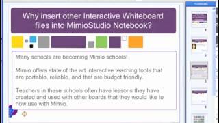 Inserting IWB Files into MimioStudio Notebook