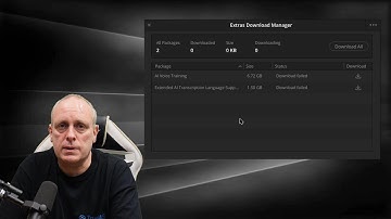 DaVinci Resolve Ai-spraaktrainingsmodule wordt niet gedownload (Arch)