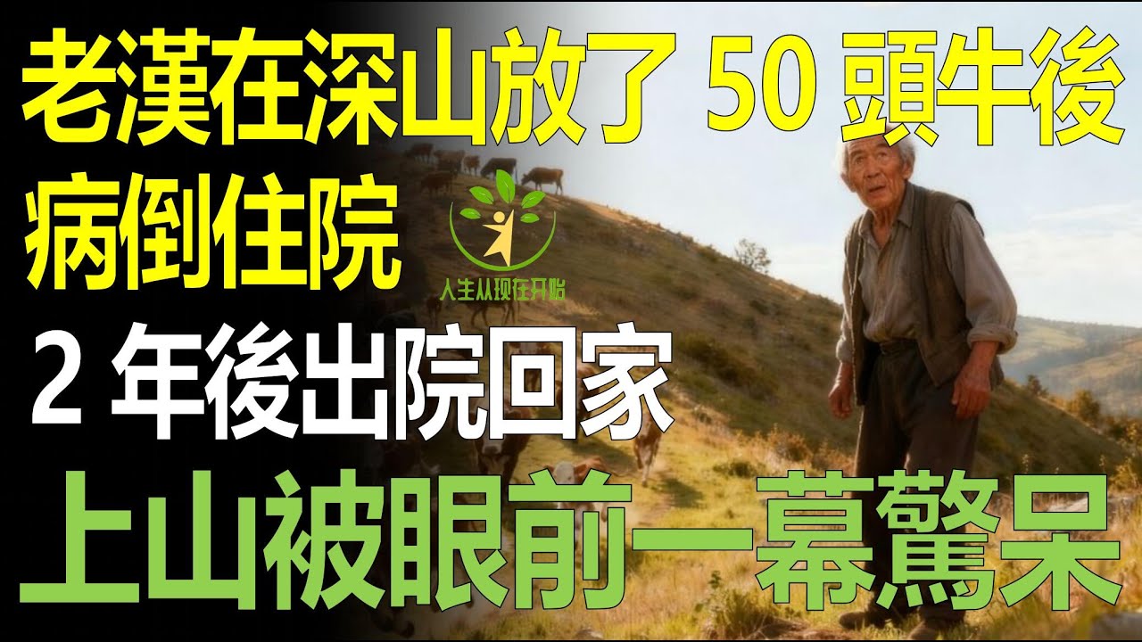 老漢在深山放養50頭牛後病重住院，2年後出院回家，上山後被眼前一幕驚呆
