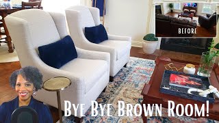 Family Room Refresh!  Sharing My Practical Tips For Moving From Dark To Light Colors