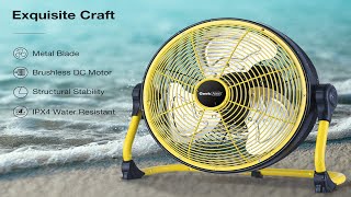 Best Portable Fan | Geek Aire Fan | Battery Operated Floor Fan | Rechargeable Powered High Velocity screenshot 3