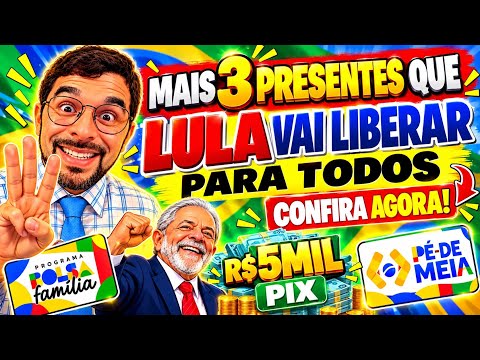 3 BIG NEWS THINGS THAT LULA WILL RELEASE FOR YOU! FAMILY ALLOWANCE, PIX R$5,000 AND PENNY SAVE R$...