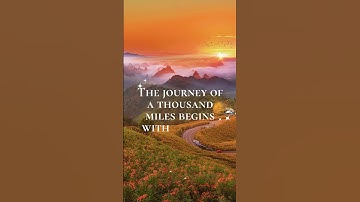 The journey of a thousand miles begins with a single step - Inspirational Video