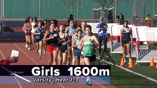 2022 TF - Redondo Nike Invite - 1600 Meters (Varsity Girls , First 3 Heats)