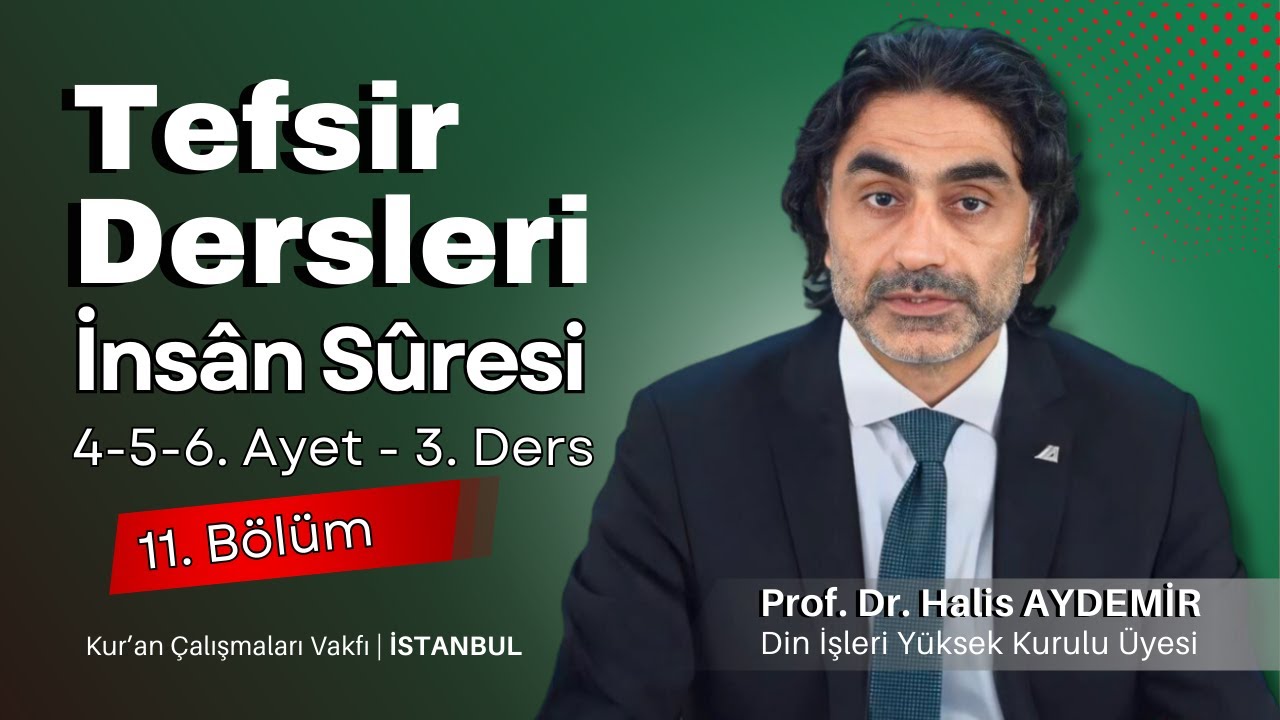 76 - İnsân Suresi - 4-5.-6. Ayet 3. Ders  - Tefsir Dersleri - Kur'an Çalışmaları Vakfı - 12.09.2020