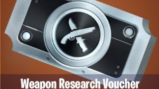 WHAT DO I DO WITH THE WEAPON RESEARCH VOUCHER What it does it do