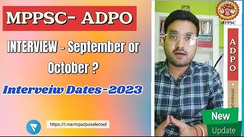 MPADPO| INTERVIEW UPDATE| SEPTEMBER OR OCTOBER ?