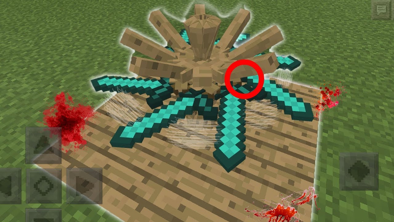 How to get SPINNING BLADES in Minecraft PE (Pocket Edition, Xbox) YouTube