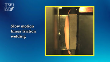 Slow motion linear friction welding