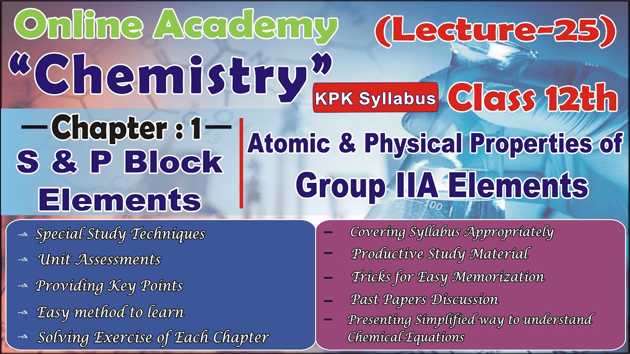 Atomic & Physical Properties of Group IIA Elements (Chemistry Class 12th)