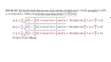 Tính trị hiệu dụng dòng tải của bộ biến đổi điện áp xoay chiều 1 pha tải thuần cảm L
