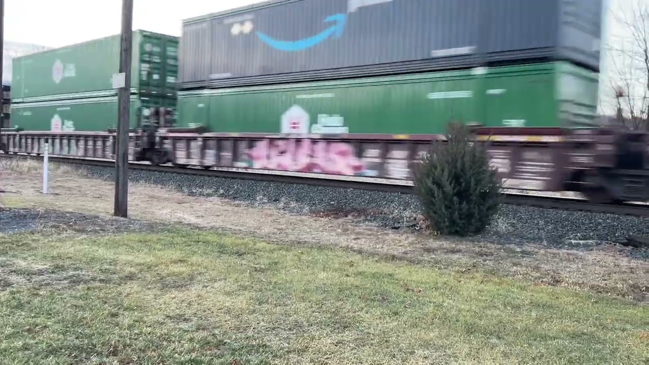 West bound ns unit 4932 ns unit 8074 intermodal train in robesonia 