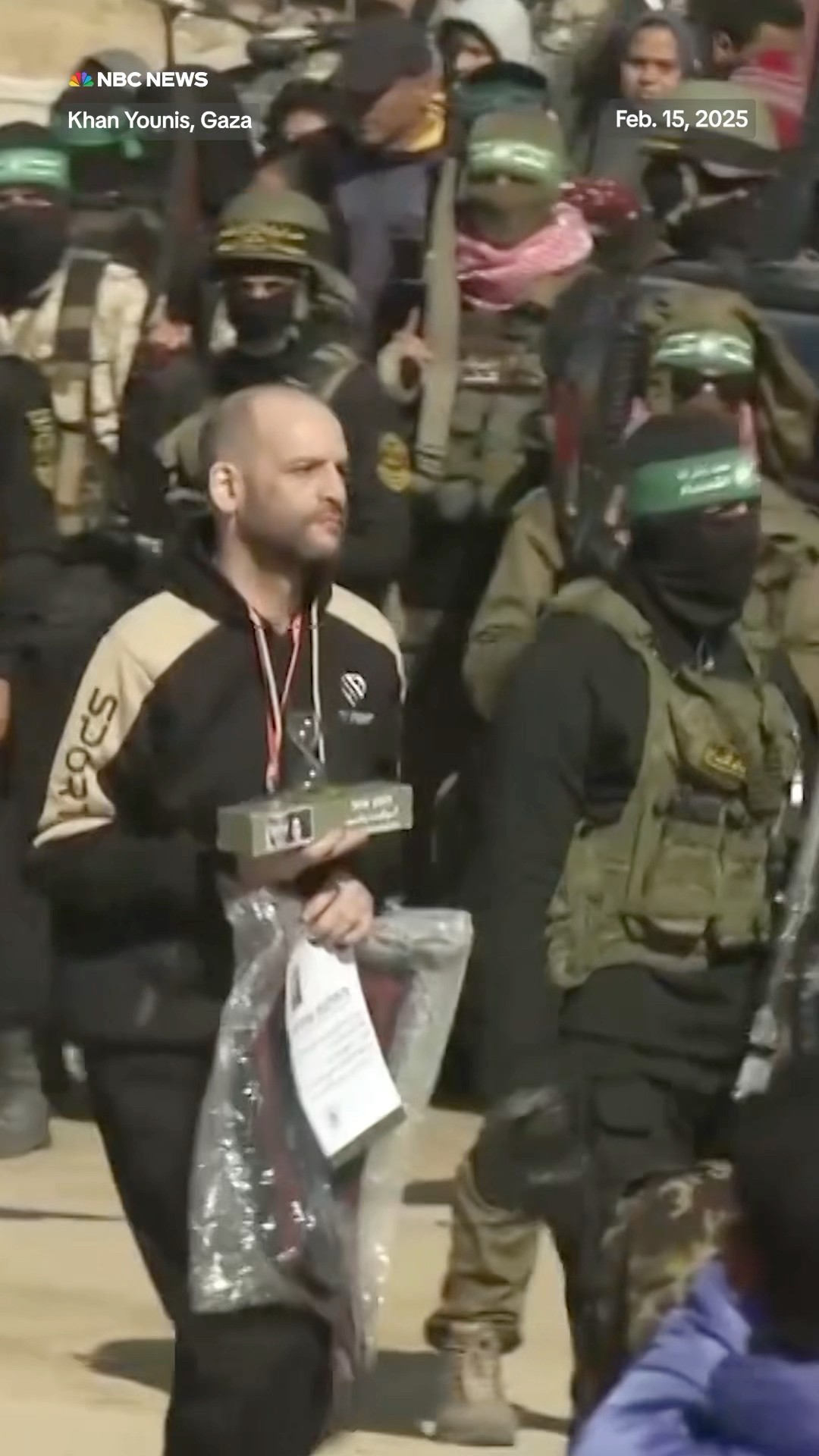 Three Israeli hostages set free in exchange for hundreds of Palestinians