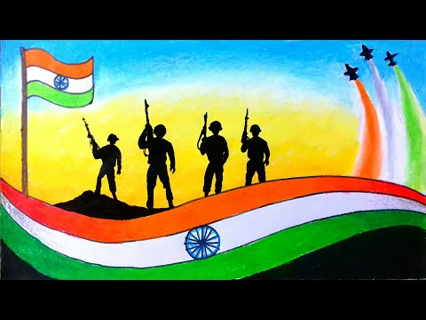 republic day drawing. independence day drawing. Indian army drawing. Kargil  Vijay Diwas drawing. | By Easy Drawing SAFacebook