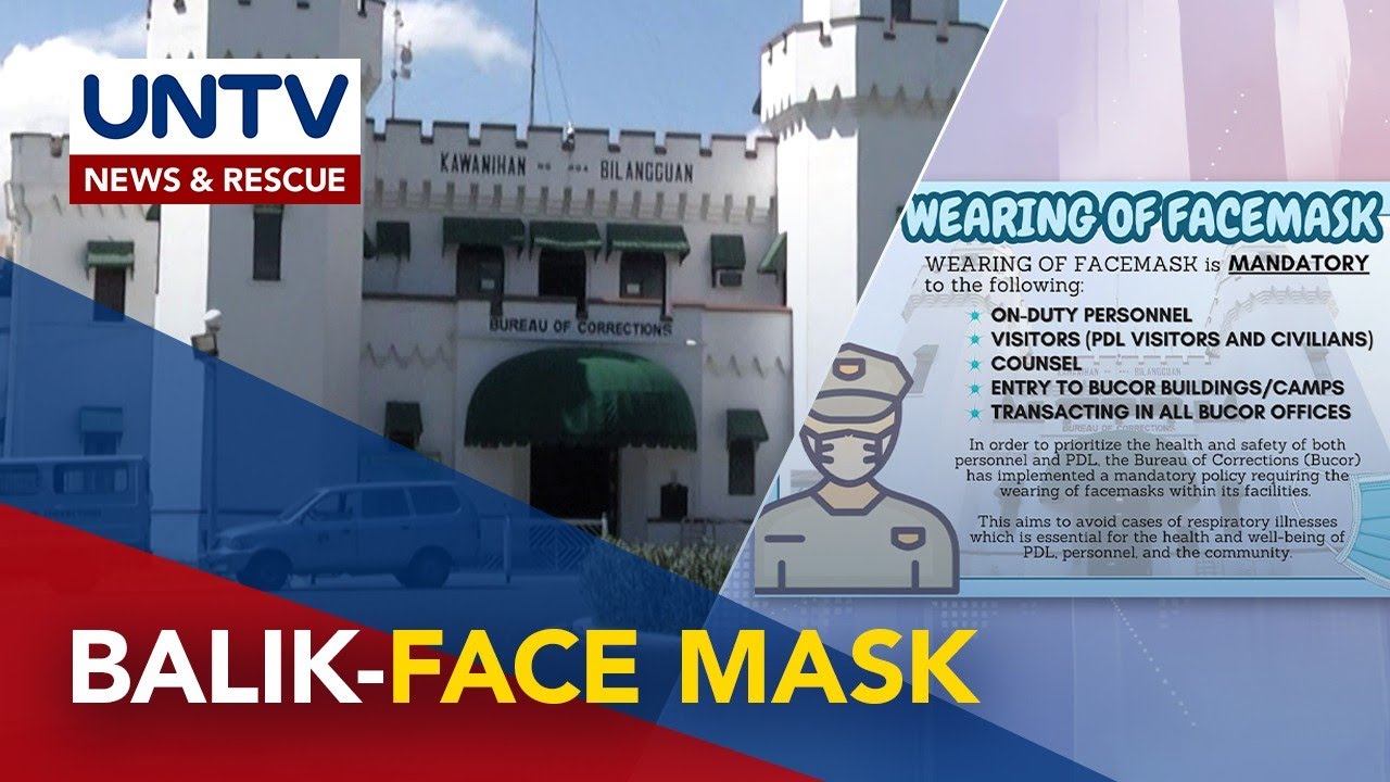 Pagsusuot ng face mask sa mga dadalaw sa bilangguan, muling ibabalik ng