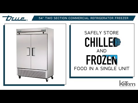 True T-49DT 54 Two Section Commercial Refrigerator Freezer