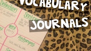 Vocabulary Journals