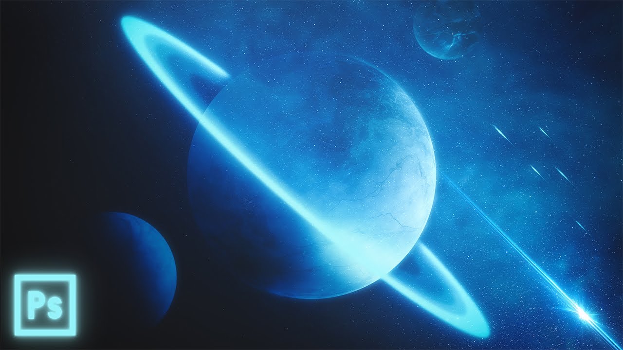 Cosmic Planet Space Galaxy in Photoshop | Speed Art Timelapse | Graphic Design Digital Artwork