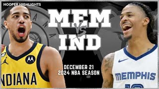 Memphis Grizzlies vs Indiana Pacers Full Game Highlights | Dec 21 | 2024 NBA Season