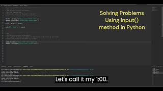 Solving Problems Using input method in Python - 002
