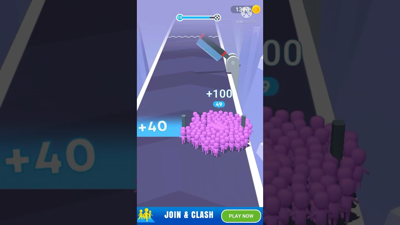 x9 vs x99 vs x999 in count #52 masters: crowd Runner 3d ios,android 