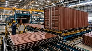 Inside Mega Container Factory | How Millions of Shipping Containers Are Made (full Process)