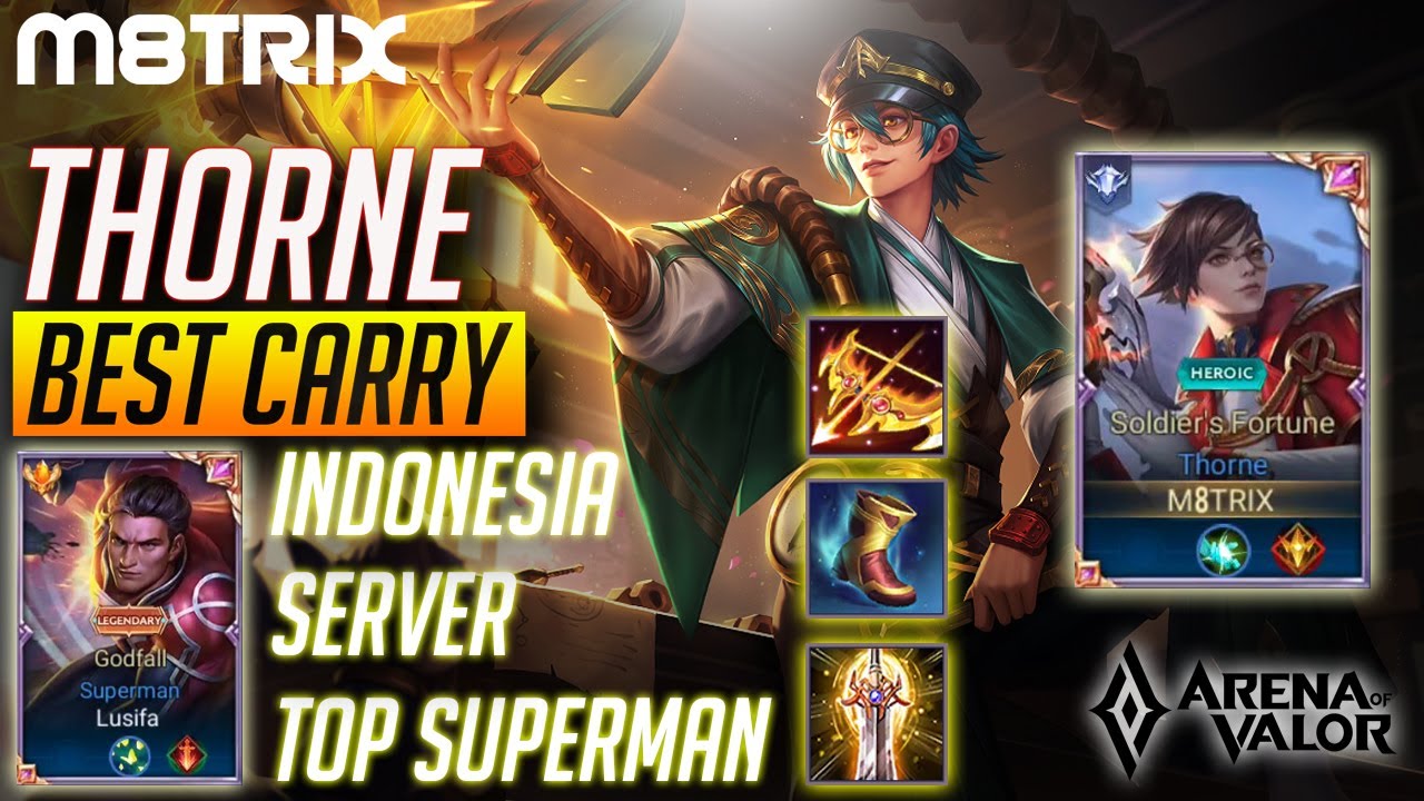 THORNE BEST CARRY JUNGLE ft. Top Superman PRO BUILD + GAMEPLAY | AoV | 傳說對決 | RoV | Liên Quân Mobile